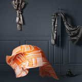 Wool Scarf Orange White