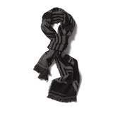 Wool Scarf Black Grey