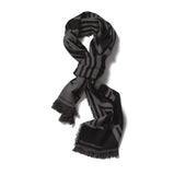 Wool scarf Black Grey
