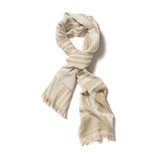 Wool Scarf Beige White