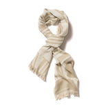 Wool scarf Beige White