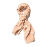 Wool Scarf Pink White