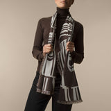 Wool Scarf Mole White
