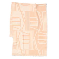 Wool Scarf Pink White